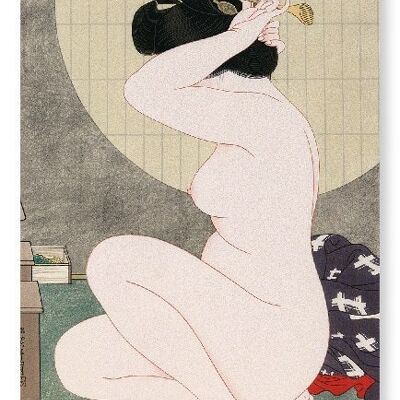 ARRANGING HER HAIR Japanese Art Print