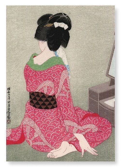 BEAUTY AND MIRROR Japanese Art Print