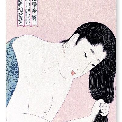 COMBING THE HAIR Japanese Art Print