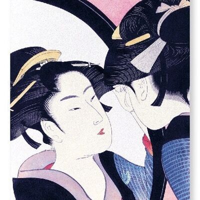 COMPROBANDO SU MAQUILLAJE Japonés Lámina artística