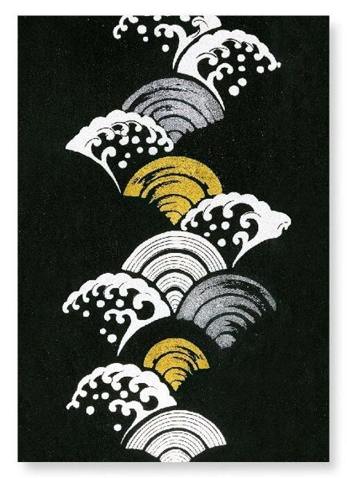 A LINE OF WAVES Japanese Art Print