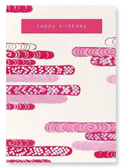PINK WAVES OF BIRTHDAY WISHES Japanese Art Print