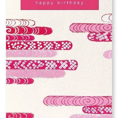 VAGUES ROSE DE SOUHAITS D'ANNIVERSAIRE Impression artistique japonaise