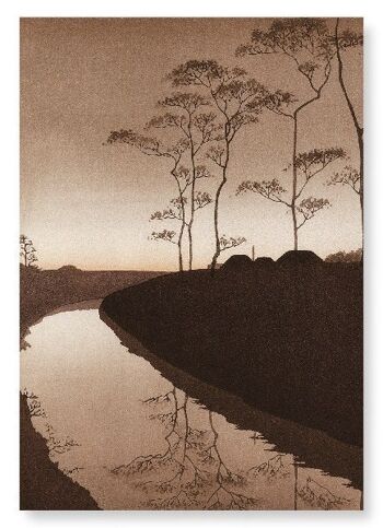 CANAL AU CLAIR DE LUNE Impression artistique japonaise 1