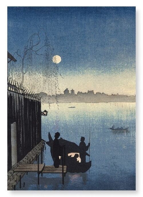 EVENING BY RIVER Japanese Art Print