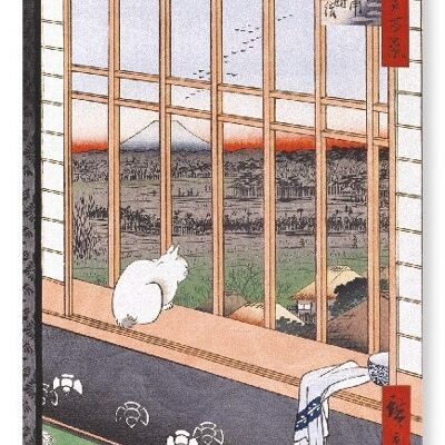 CAMPOS DE ARROZ DE ASAKUSA GATO Japonés Lámina artística