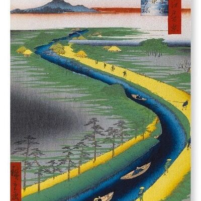 TOWBOATS ALONG THE CANAL Japanese Art Print