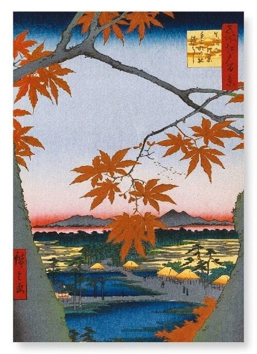 MAPLE LEAVES AT MAMA Japanese Art Print