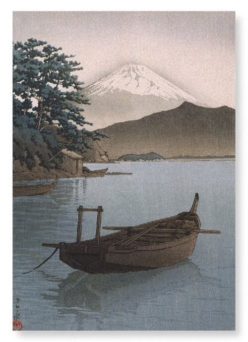 MOUNT FUJI AND BOAT Japanese Art Print