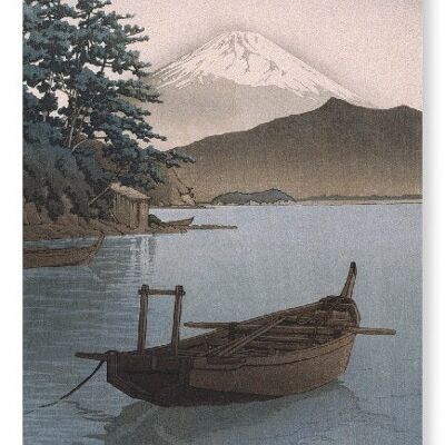 MOUNT FUJI AND BOAT Japanese Art Print