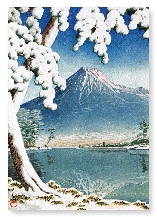 LINGERING SNOW Japanese Art Print