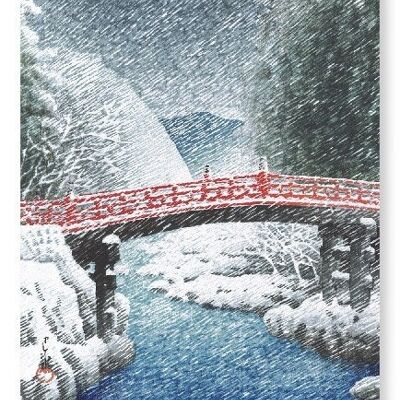 NIKKO DANS LA NEIGE Impression artistique japonaise