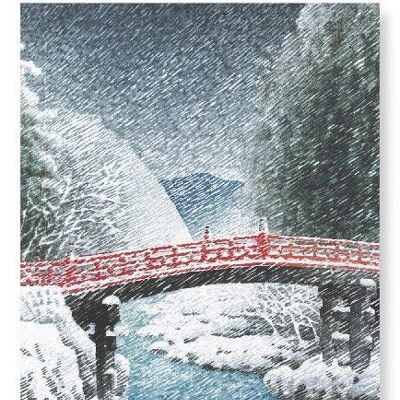 NIKKO IN SNOW Japanese Art Print