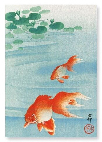 GOLDFISH C.1910 Impression artistique japonaise 1