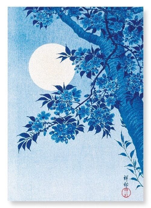 CHERRY BLOSSOMS IN THE MOON Japanese Art Print