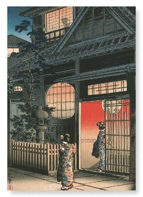 TEAHOUSE AT YOTSUYA ARAKICHO 1935  Japanese Art Print