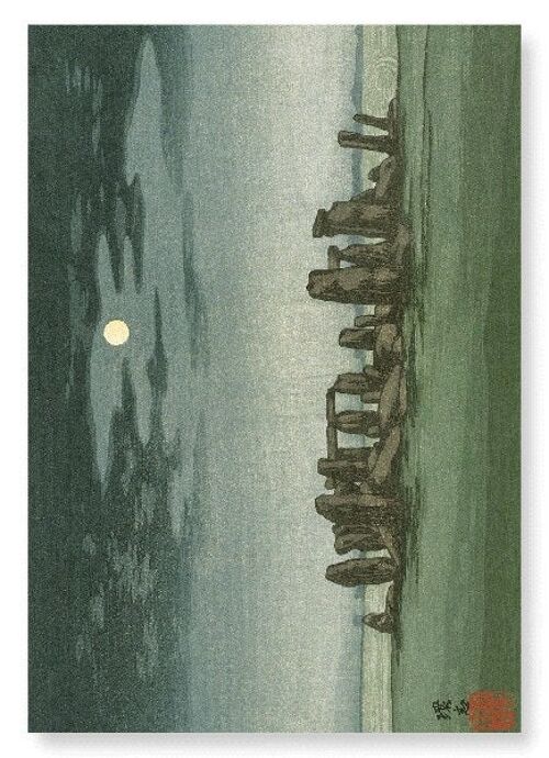 STONEHENGE MOONLIGHT C.1915  Japanese Art Print