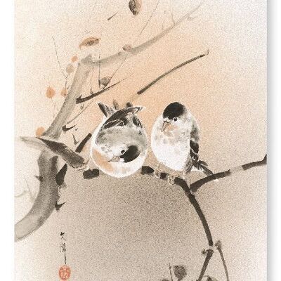 COUPLE OF BIRDS C.1890  Japanese Art Print