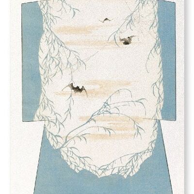 KIMONO OF BATS AND SPIDER WEB 1899  Japanese Art Print