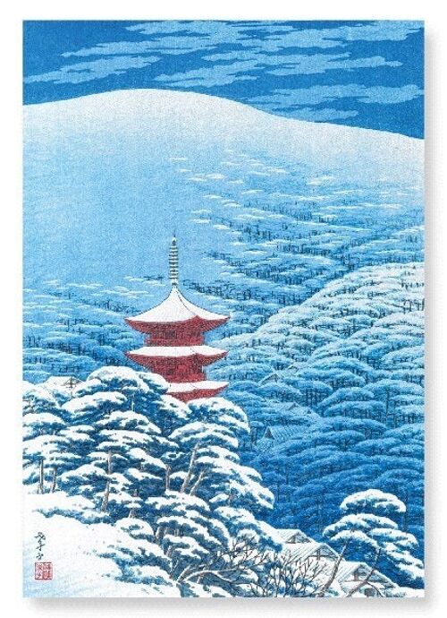 AFTER A SNOWFALL YASAKA SHRINE Japanese Art Print