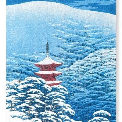 AFTER A SNOWFALL YASAKA SHRINE Japanese Art Print