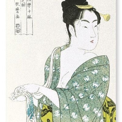Wankelmütige Schönheit nach einem Bad japanischer Kunstdruck