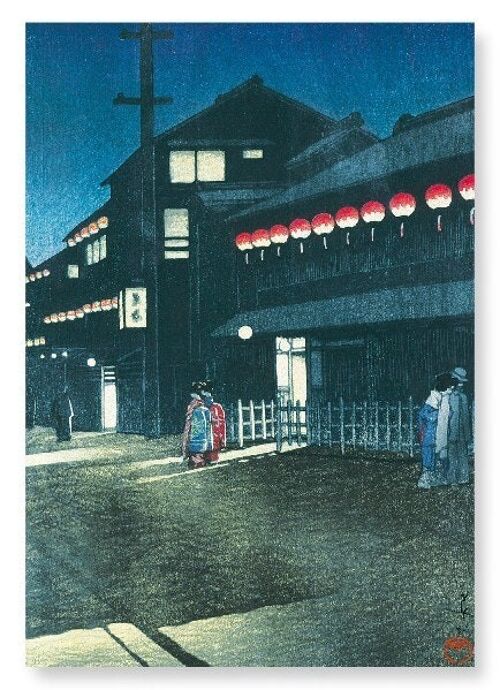 EVENING AT SOEMON-CHO Japanese Art Print