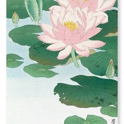 Blühender Lotus japanischer Kunstdruck