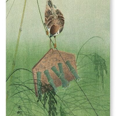 SPARROW AND SCARECROW Japanese Art Print