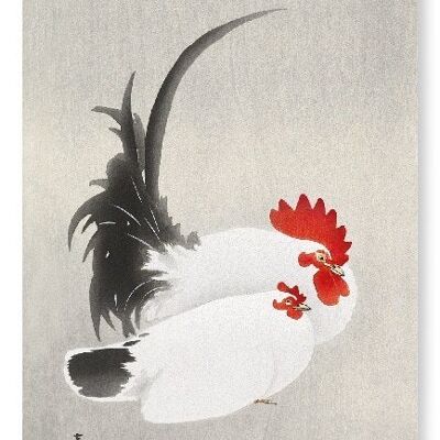 POULES Impression artistique japonaise