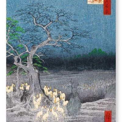 FOXFIRES AT THE TREE OF OJI Japanese Art Print