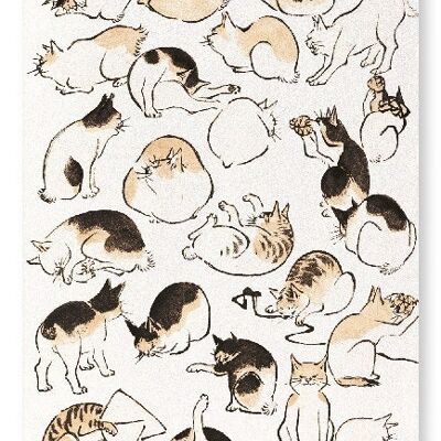 CATS C. 1890  Japanese Art Print