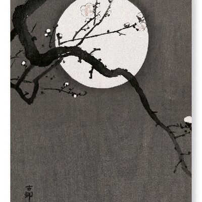 VOLLMOND UND BLÜTEN Japanischer Kunstdruck