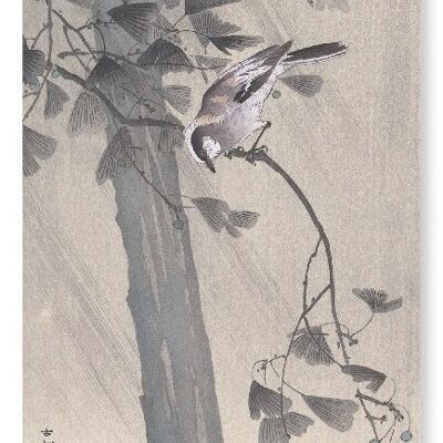 LONG TAILED TIT IN THE STORM Japanese Art Print