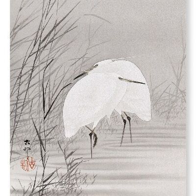 Reiher im Sumpf japanischer Kunstdruck