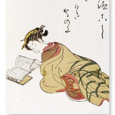CORTESANA MOROKOSHI READING 1776 Stampa d'arte giapponese
