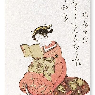 CORTESANA AGEMAKI LETTURA 1776 Stampa d'arte giapponese