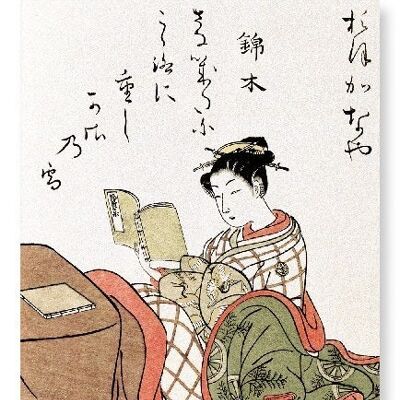 CORTESANA NISHIKIGI LECTURA 1776 Japonés Lámina artística