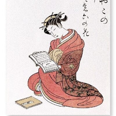 CORTESANA MIYAKONO LECTURA 1776 Japonés Lámina artística
