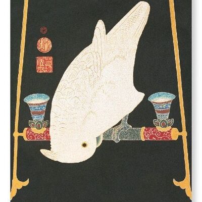 GUACAMAYO BLANCO C.1900 Japonés Lámina artística