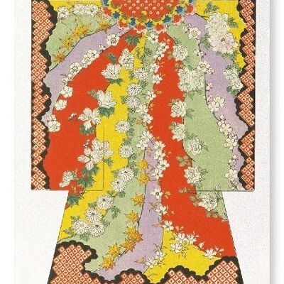 KIMONO OF FLORAL TRAIL 1899  Japanese Art Print