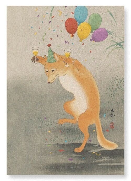 PARTY FOX Japanese Art Print