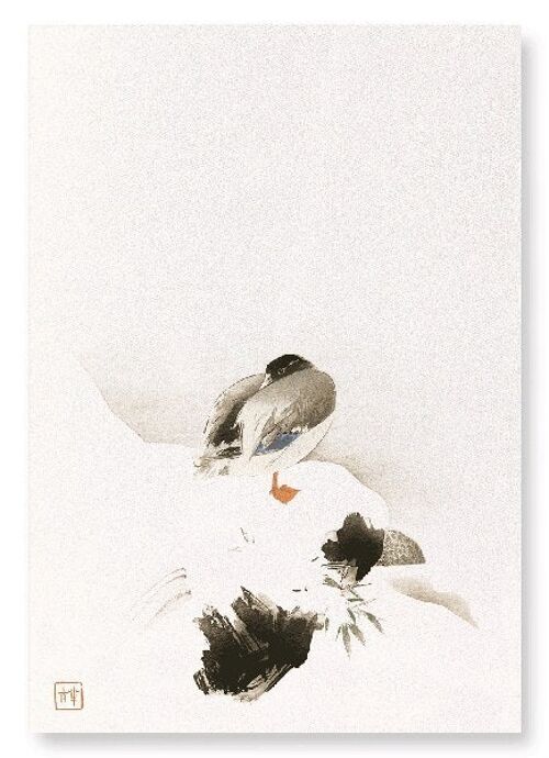DUCK IN SNOW C.1900  Japanese Art Print