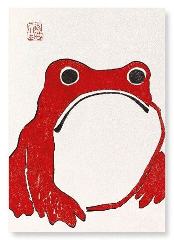 GRENOUILLE ROUGE Impression artistique japonaise 1