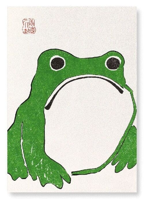 GREEN FROG Japanese Art Print