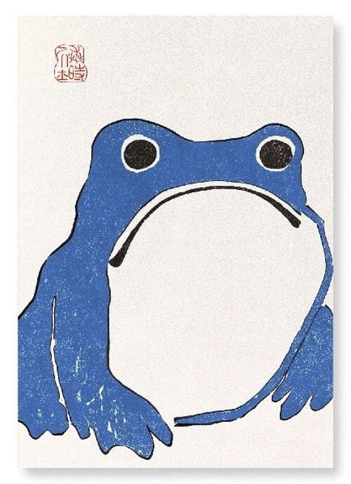BLUE FROG Japanese Art Print