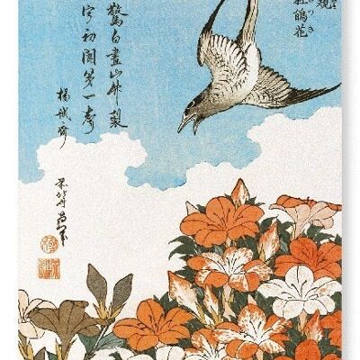 CUCO CON FLORES DE AZELIA C.1834 Japonés Lámina artística