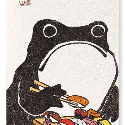 SUSHI FROSCH Japanischer Kunstdruck