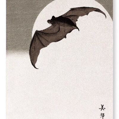 BAT IN FULL MOON C.1910  Japanese Art Print