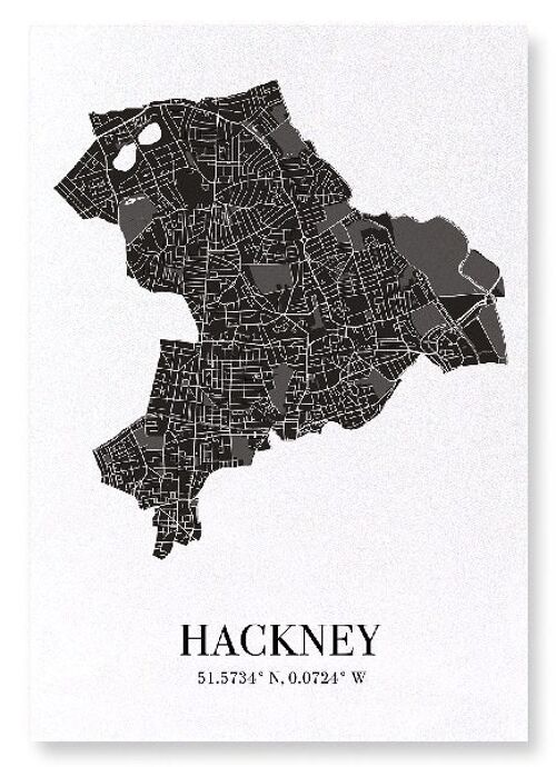 HACKNEY CUTOUT (DARK): Art Print